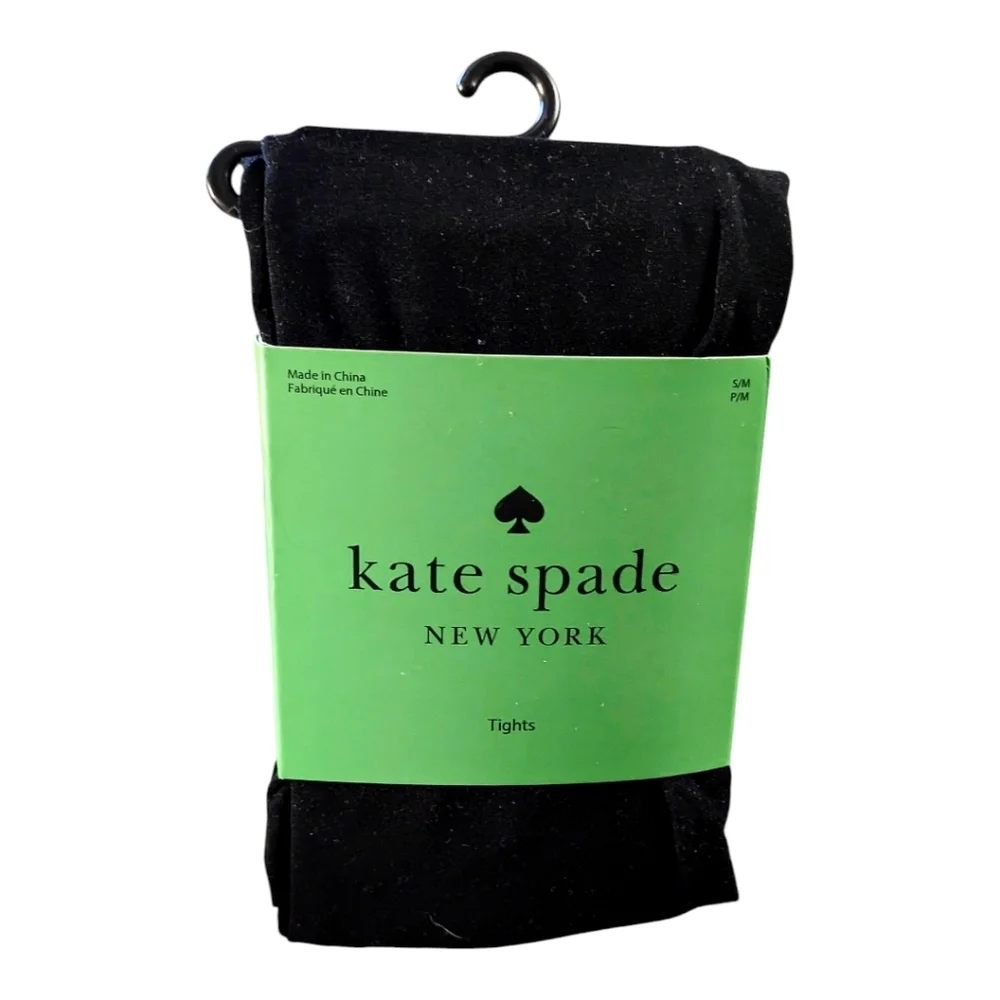 NWT BRAND NEW KATE SPADE New York Women's Black Tights Pantyhose Accessories M/L